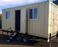 20ft Mobile Office Container 4 20ft Mobile Office Container With Trailer