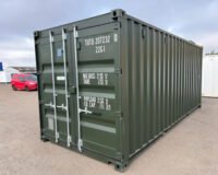 Dark-Green1 20Ft Shipping Container (One Trip) – Dark Green