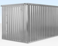Galvanized1 4M X 2.1M Flat Pack Container Store – Galvanized