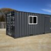 20ft x 20ft Slate Gray Shiplap 120V Shipping Container Office Minisplit