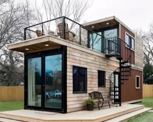 Home-With-Rooftop 2 Story Shipping Container Home With Rooftop Dimensions