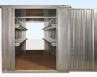 6M X 2.1M End Linked Flat Packed Container Bundle (Galvanized)