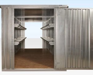 6M X 2.1M End Linked Flat Packed Container Bundle (Galvanized)