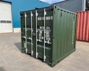 Shipping-Container GREEN 8Ft One Trip Shipping Container (Green)