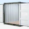 Shipping-Container GREEN1 8Ft One Trip Shipping Container (Green)