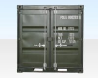 Shipping-Container GREEN2 8Ft One Trip Shipping Container (Green)