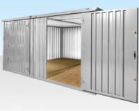 4M X 4.2M Side Linked Flat Pack Container Bundle (Galvanized)