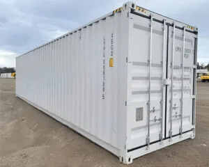 40ft high cube 2 side door container rear double cargo doors locking bars
