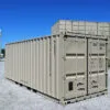 20ft camouflage storage container green black two-tone paint WWT