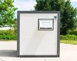 premium portable toilet shower unit rear double glazed openable window